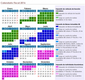 Calendario Fiscal 2016 OAR